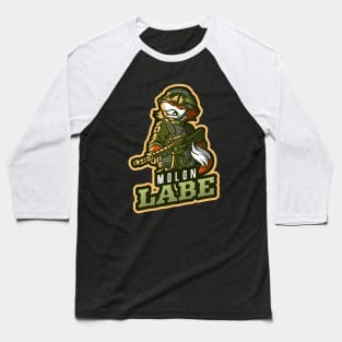 The Military Fox With A Rifle Baseball T-Shirt